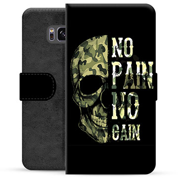 Samsung Galaxy S8 Premium Lompakkokotelo - No Pain, No Gain