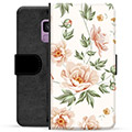 Samsung Galaxy S9 Premium Lompakkokotelo - Kukka