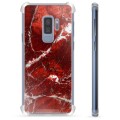 Samsung Galaxy S9+ Hybrid Suojakuori - Punainen Marmori