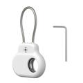 Samsung Galaxy SmartTag/SmartTag2 silikonikotelo ruostumattomasta teräksestä valmistetulla johdolla - valkoinen