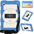 Samsung Galaxy Tab A9 Heavy Duty 360 Suojakuori Rannehihnalla - Sky Sininen