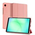 Samsung Galaxy Tab A11 Dux Ducis Domo Tri-Fold Smart Lompakkokotelo - Pinkki
