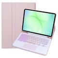 Samsung Galaxy Tab A11+ Bluetooth-näppäimistökotelo - vaaleanpunainen