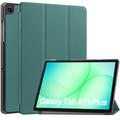 Samsung Galaxy Tab A11+ Tri-Fold Series Smart Folio -kotelo - Mustanvihreä