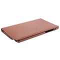 Samsung Galaxy Tab A7 Lite 360 Pyörivä Folio-kotelo - Ruskea