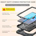 Samsung Galaxy Tab A7 Lite Heavy Duty 360 Suojakotelo Käsihihnalla - Musta