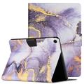 Samsung Galaxy Tab A8 10.5 2021/2022 Marble Pattern Folio Case - Violetti