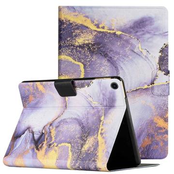 Samsung Galaxy Tab A8 10.5 2021/2022 Marble Pattern Folio Case - Violetti