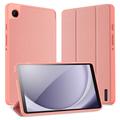 Samsung Galaxy Tab A9 Dux Ducis Domo Tri-Fold Smart Lompakkokotelo - Pinkki