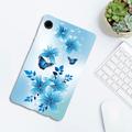 Samsung Galaxy Tab A9 Tyylikäs Sarjan Erittäin Ohut TPU-kotelo - Sininen Perhoset