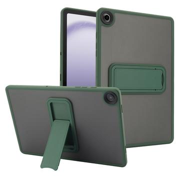 Samsung Galaxy Tab A9+ Iskunkestävä hybridi kotelo, jossa on potkukiinnike - vihreä