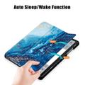 Samsung Galaxy Tab A9+ Tri-Fold Sarjan Smart Lompakkokotelo - Aalto