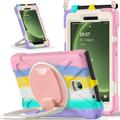 Samsung Galaxy Tab Active5 Heavy Duty 360 Suojakotelo Käsihihnalla - Värikäs
