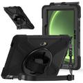 Samsung Galaxy Tab Active5 Pro Heavy Duty 360 Suojakotelo Käsihihnalla - Musta