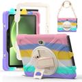 Samsung Galaxy Tab Active5 Pro Heavy Duty 360 Suojakotelo Käsihihnalla - Värikäs