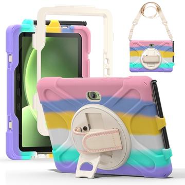 Samsung Galaxy Tab Active5 Pro Heavy Duty 360 Suojakotelo Käsihihnalla - Värikäs