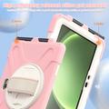 Samsung Galaxy Tab Active5 Pro Heavy Duty 360 Suojakotelo Käsihihnalla - Pinkki / Valkoinen