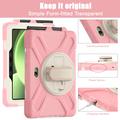 Samsung Galaxy Tab Active5 Pro Heavy Duty 360 Suojakotelo Käsihihnalla - Pinkki / Valkoinen