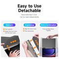 Samsung Galaxy Tab S10 FE/S9 FE/S9 Dux Ducis Magi Irrotettava 2-in-1 Folio kotelo - Harmaa