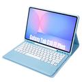 Samsung Galaxy Tab S10 FE+ Bluetooth Suojakotelo Näppäimistöllä - Vaaleansininen