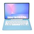 Samsung Galaxy Tab S10 FE+ Bluetooth Suojakotelo Näppäimistöllä - Vaaleansininen