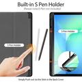 Samsung Galaxy Tab S10 FE+ Dux Ducis Domo Tri-Fold Smart Lompakkokotelo - Musta