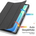 Samsung Galaxy Tab S10 FE+ Dux Ducis Domo Tri-Fold Smart Lompakkokotelo - Musta