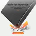Samsung Galaxy Tab S10 FE+ Dux Ducis Domo Tri-Fold Smart Lompakkokotelo - Musta