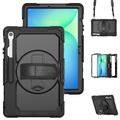 Samsung Galaxy Tab S10 FE+ Tech-Protect Solid360 -hybridikotelo ja hihna - musta