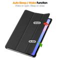 Samsung Galaxy Tab S10 FE+ Tri-Fold Series Smart Folio -kotelo - Musta