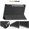 Samsung Galaxy Tab S10 FE+ Tri-Fold Series Smart Folio -kotelo - Musta