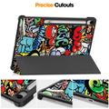 Samsung Galaxy Tab S10 FE+ Tri-Fold Series Smart Folio -kotelo - Graffiti