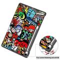 Samsung Galaxy Tab S10 FE+ Tri-Fold Series Smart Folio -kotelo - Graffiti