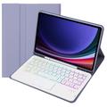 Samsung Galaxy Tab S10 Lite/S10 FE/S9 FE/S9 Bluetooth-näppäimistökotelo - violetti