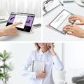 Samsung Galaxy Tab S10 Ultra Dux Ducis Toby Tri-Fold Älykäs Lompakkokotelo - Vaaleanpunainen