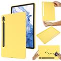 Samsung Galaxy Tab S10 Ultra Nestemäinen Silikoni Suojakuori - Keltainen