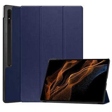 Samsung Galaxy Tab S10 Ultra Tri-Fold Sarjan Smart Lompakkokotelo - Sininen