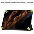 Samsung Galaxy Tab S10 Ultra Tri-Fold Sarjan Smart Lompakkokotelo - Sininen