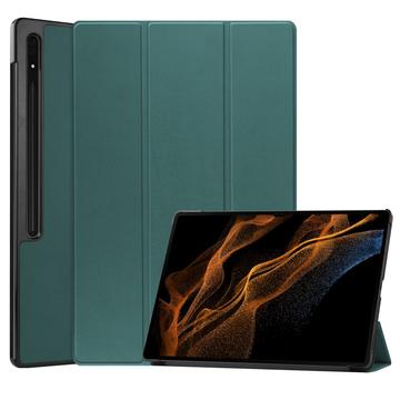 Samsung Galaxy Tab S10 Ultra Tri-Fold Sarjan Smart Lompakkokotelo - Vihreä