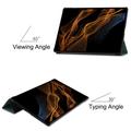 Samsung Galaxy Tab S10 Ultra Tri-Fold Sarjan Smart Lompakkokotelo - Vihreä