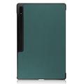 Samsung Galaxy Tab S10 Ultra Tri-Fold Sarjan Smart Lompakkokotelo - Vihreä