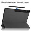 Samsung Galaxy Tab S10 Ultra Tri-Fold Sarjan Smart Lompakkokotelo - Harmaa