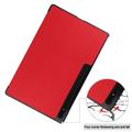Samsung Galaxy Tab S10 Ultra Tri-Fold Sarjan Smart Lompakkokotelo - Punainen