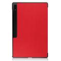 Samsung Galaxy Tab S10 Ultra Tri-Fold Sarjan Smart Lompakkokotelo - Punainen