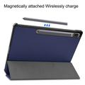 Samsung Galaxy Tab S10+ Tri-Fold Sarjan Smart Lompakkokotelo - Sininen