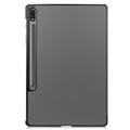 Samsung Galaxy Tab S10+ Tri-Fold Sarjan Smart Lompakkokotelo - Harmaa