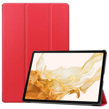 Samsung Galaxy Tab S10+ Tri-Fold Sarjan Smart Lompakkokotelo - Punainen