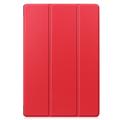 Samsung Galaxy Tab S10+ Tri-Fold Sarjan Smart Lompakkokotelo - Punainen