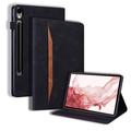 Samsung Galaxy Tab S11/S10 Lite/S10 FE/S9 FE/S9/S8/S7 Business Style Folio kotelo - musta