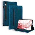 Samsung Galaxy Tab S11/S10 Lite/S10 FE/S9 FE/S9/S8/S7 Business Style Folio kotelo - sininen